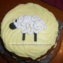 Homemade Sheep Birthday Cake