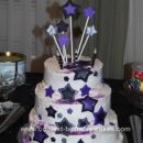 Homemade Shimmering Stars Birthday Cake