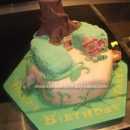 Homemade Shrek Birthday Cake