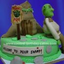 Homemade Shrek Cake