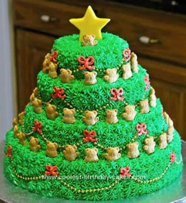 Homemade Singing Christmas Tree Cake