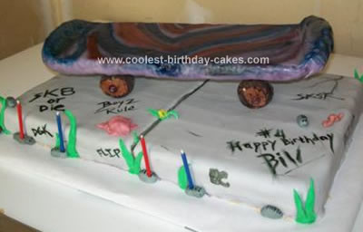 Homemade Skateboard Birthday Cake