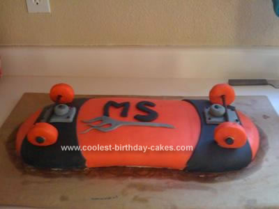 Homemade Skateboard Cake