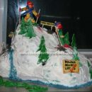 Homemade Skiing Cake