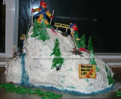 Homemade Skiing Cake