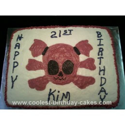 Homemade Skull Birthday Cake