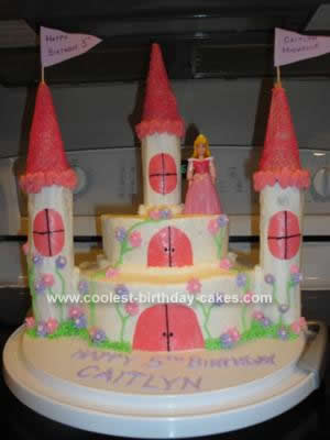 Homemade Sleeping Beauty Castle Cake