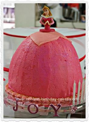 Homemade Sleeping Beauty-Aurora Birthday Cake