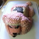 Homemade Sleepy Pink Poodle Gluten Free Cake