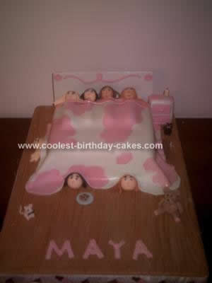 Homemade Slumber Party Birthday Cake
