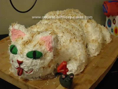Homemade Smokey the Cat Birthday Cake