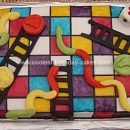 Homemade Snakes and Ladders Cake