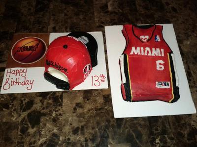 Homemade Snap Back Hat and Jersey Cake