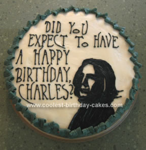 Homemade Snape Birthday Cake