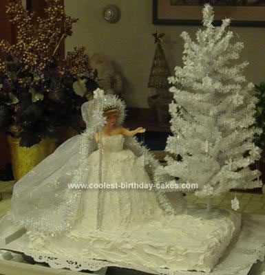 Homemade Snow Fairy Birthday Cake
