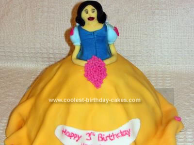 Homemade Snow White 3rd Birthday Cake