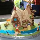 Homemade Snow White and the Seven Dwarfs Cottage Birthday Cake