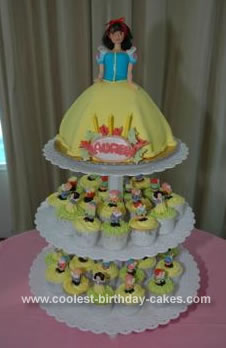 Homemade  Snow White Birthday Cake