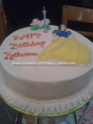 Homemade Snow White Birthday Cake Design