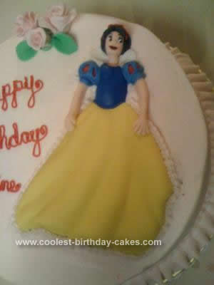 Homemade Snow White Birthday Cake Design