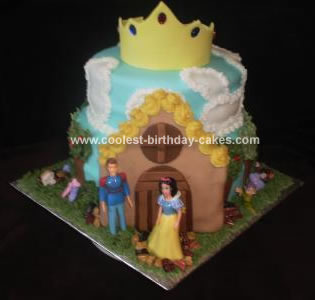 Homemade Snow White Cottage Cake