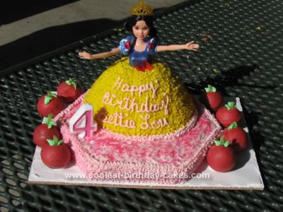 Homemade Snow White with Poison Apple's Birthday Cake