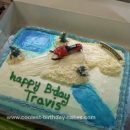 Homemade Snowmobile Birthday Cake