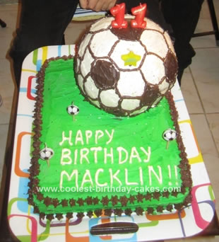 Homemade Soccer Birthday Cake