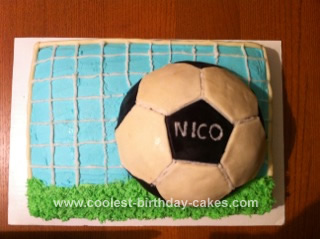 Homemade Soccer Goal Cake