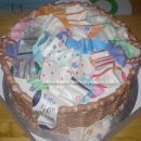 Homemade Sock Basket 40th Birthday Cake