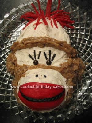 Homemade Sock Monkey Cake Design