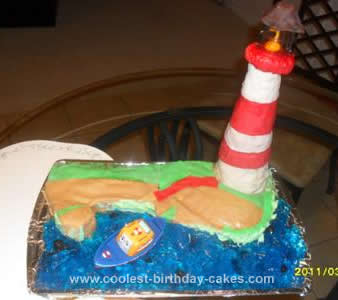 Homemade Sodor Light House Cake Idea