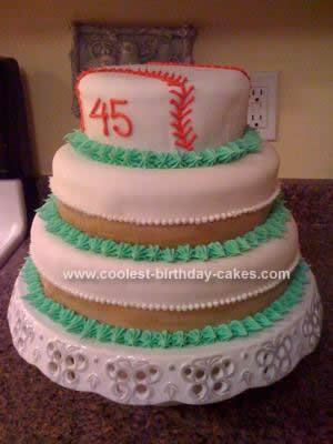 Homemade Softball Cake Design