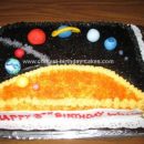 Homemade  Solar System Cake