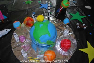 Homemade Solar System Cake