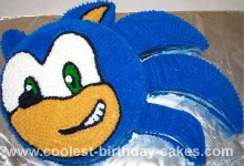 Homemade Sonic Birthday Cake