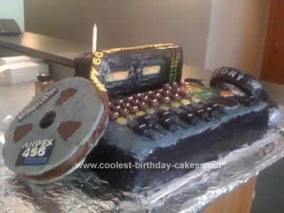 Homemade Sound Board Birthday Cake Design