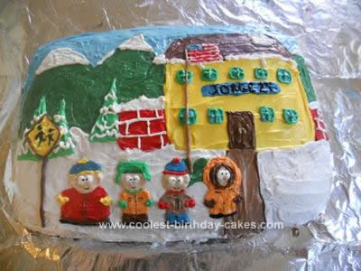 Cool Homemade South Park Birthday Cake