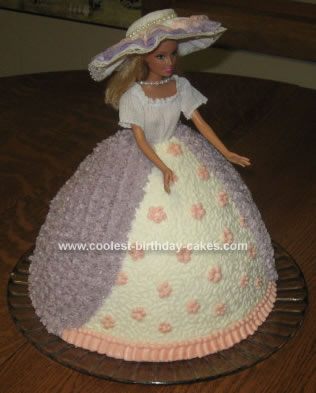 Homemade Southern Belle Doll Birthday Cake