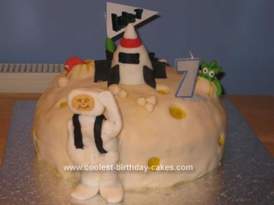 Homemade Space Birthday Cake