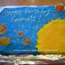 Homemade Space Birthday Cake Design