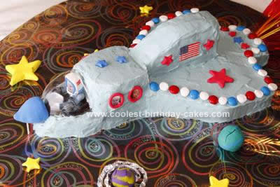 Homemade Space Shuttle Birthday Cake