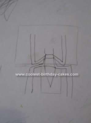 Homemade  Spider Birthday Cake Idea