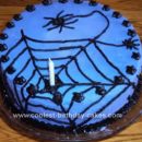 Homemade Spider Halloween Birthday Cake