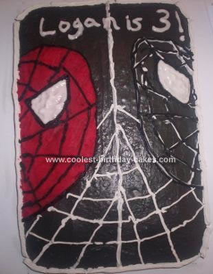 Homemade Spiderman and Venom Cake