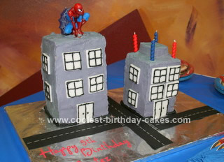Homemade Spiderman Birthday Cake Idea