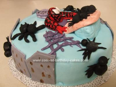 Homemade Spiderman Climber Cake