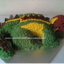 Homemade Spikey the Dinosaur Cake