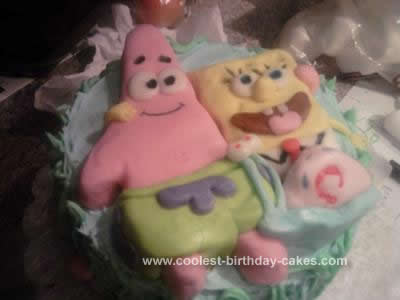 Homemade Sponge Bob and Patrick Cake