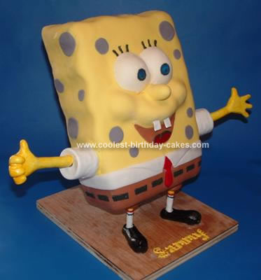 Homemade Sponge Bob Cake
